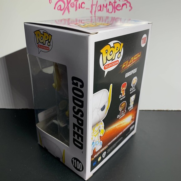 Funko POP! GODSPEED The Flash GITD Glow In The Dark GameStop Exclusive DC #1100 - Picture 3 of 6